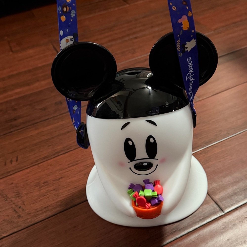 Disney Parks Popcorn Bucket 2025 DCL Halloween Mickey Mouse Ghost Light Up